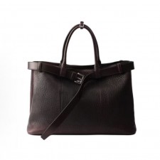 프라다 버클 삼각 로고 램스킨 토트백 2VG126