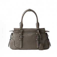 프라다 엠보싱 레터링 로고 레더 토트 쇼퍼백 1BG604 그레이