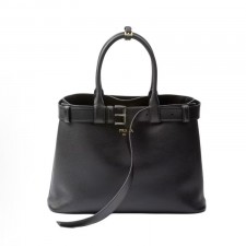 프라다 버클 엠보싱 레터링 로고 가죽 숄더크로스 토트백 라지 1BA416