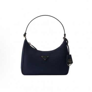 프라다 리에디션 트라이앵글 로고 나일론 미니 토트백 1N204M 네이비