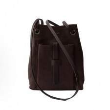 프라다 엠보싱 로고 버팔로 레더 미니 숄더백 1BH288