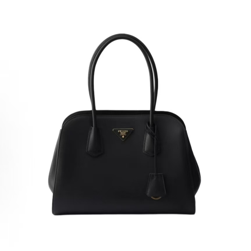 프라다 로고 카프스킨 토트백 미디엄 1BG606 블랙