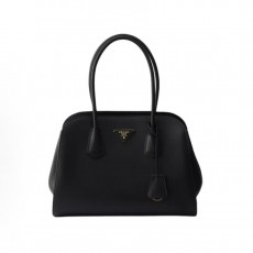 프라다 로고 카프스킨 토트백 미디엄 1BG606 블랙