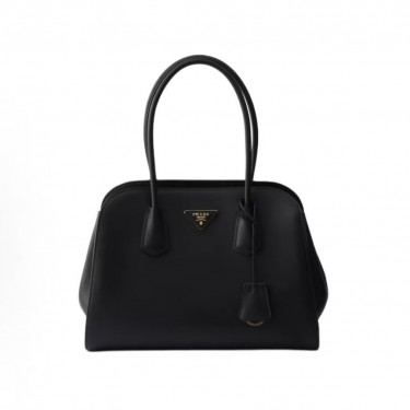 프라다 로고 카프스킨 토트백 미디엄 1BG606 블랙