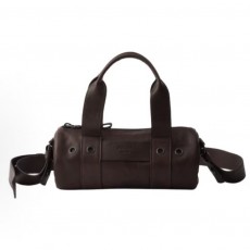 프라다 루트 프린트 레터링 로고 레더 토트백 미디엄 1BB161 브라운