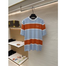 루이비통 레터 로고 배색 스트라이프 니트 반팔 (X공장)