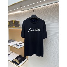 루이비통 핸드라이팅 레터 자수 라운드넥 반팔 티셔츠 (X공장)