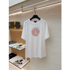 루이비통 스탬프 프린트 코튼 니트 라운드넥 반팔 티셔츠 (X공장)