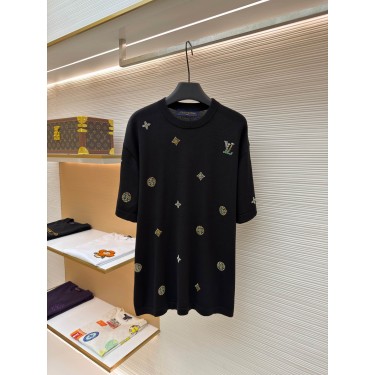 루이비통 핫픽스 자카드 로고 니트 반팔 티셔츠 (X공장)