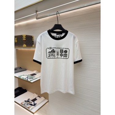 루이비통 크리스탈 배색 티셔츠 (X공장)