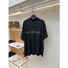 발렌시아가 양면 착용 레터링 로고 프린트 반팔 티셔츠(x공장)