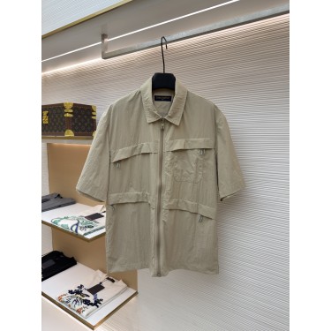 루이비통 집업 오픈카라 캠핑 반팔 셔츠 (X공장)