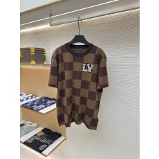 루이비통 체크 비즈 니트 반팔 티셔츠 (X공장)