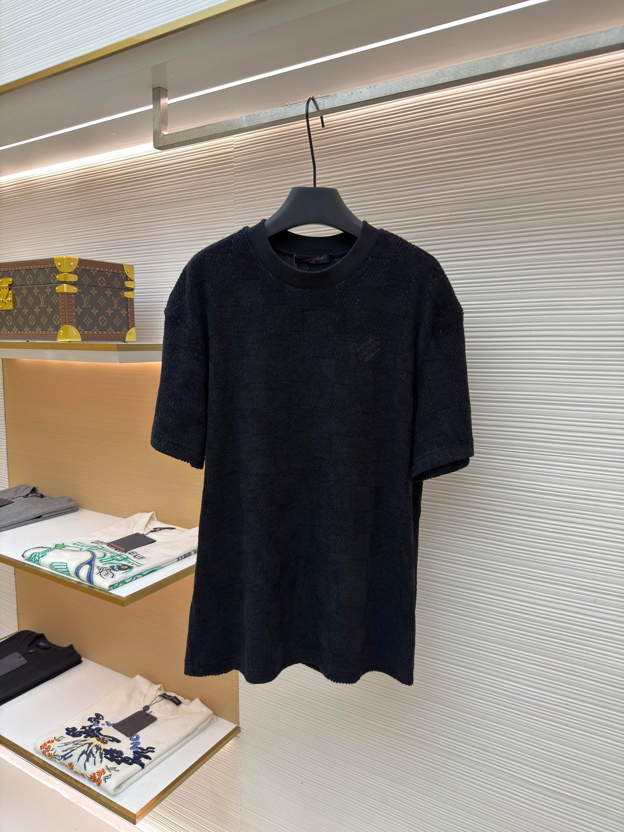 루이비통 다미에 코튼 테리 자수 반팔 티셔츠 (X공장)