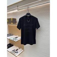 루이비통 넥라인 체인 레터 프린트 라운드넥 반팔 티셔츠 (X공장)