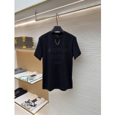 루이비통 넥라인 체인 레터 프린트 라운드넥 반팔 티셔츠 (X공장)