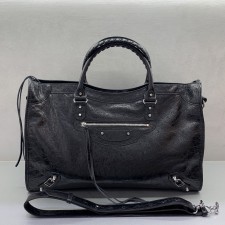 발렌시아가 르 시티 초대형 토트백 084393 램스킨 숄더 모터백 여행용 빅백