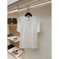 디올 새틴 엠블럼 라운드넥 반팔 티셔츠 (X공장)