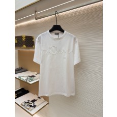 디올 새틴 엠블럼 라운드넥 반팔 티셔츠 (X공장)