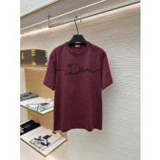 디올 새틴 엠블럼 라운드넥 반팔 티셔츠 (X공장)