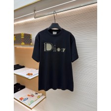 디올 스티치 매트 자수 라운드넥 반팔 티셔츠 (X공장)