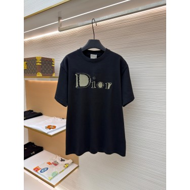 디올 스티치 매트 자수 라운드넥 반팔 티셔츠 (X공장)