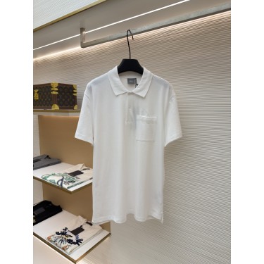 디올 피케 코튼 자수 반팔 폴로 셔츠 (X공장)