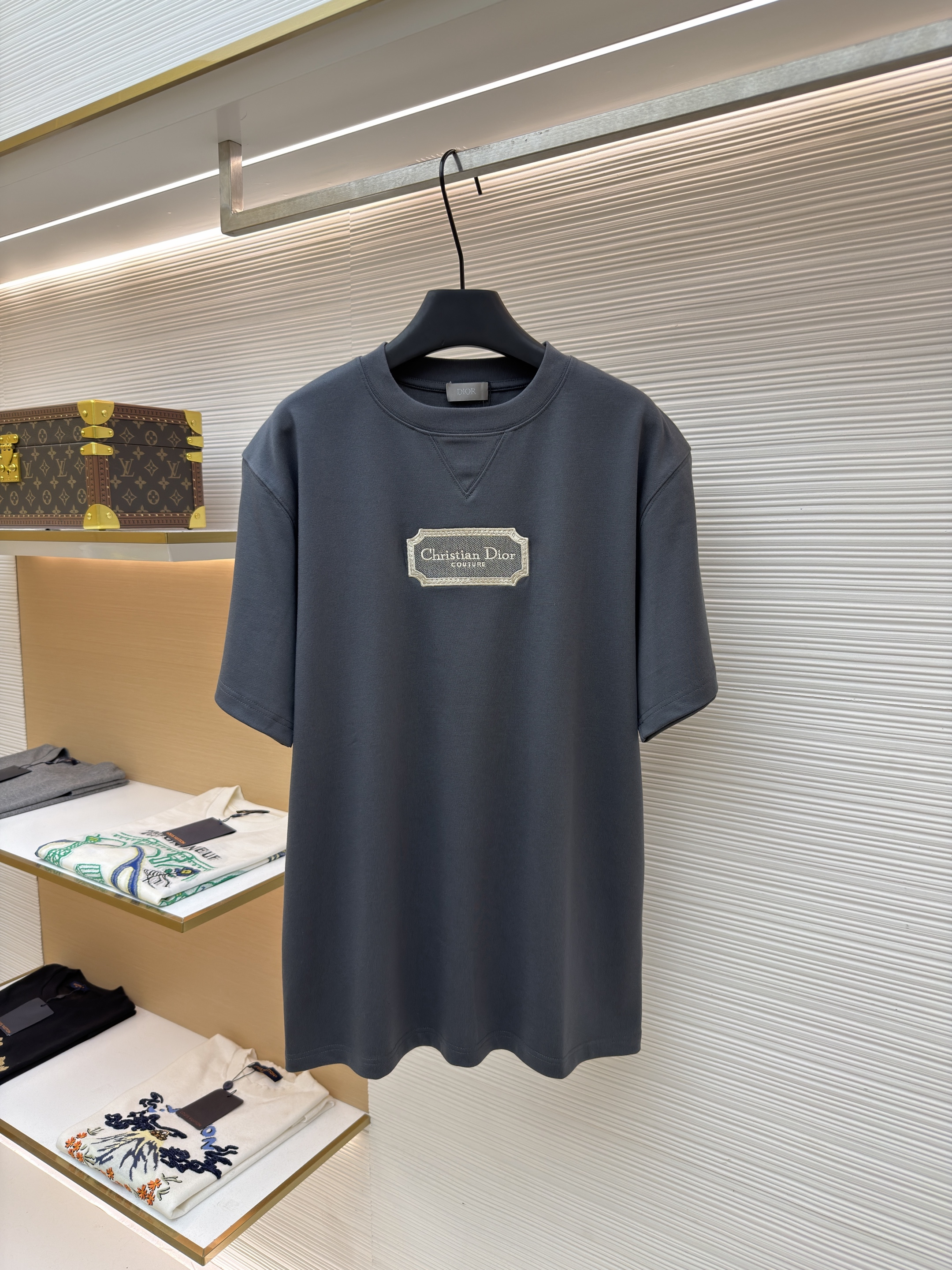 디올 워터솔루블 자수 로고 반팔 티셔츠 (X공장)