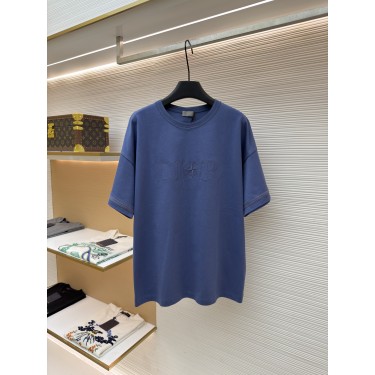 디올 콜라보레이션 로고 자수 코튼 반팔 티셔츠 (X공장)