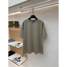 디올 콜라보레이션 로고 자수 코튼 반팔 티셔츠 (X공장)
