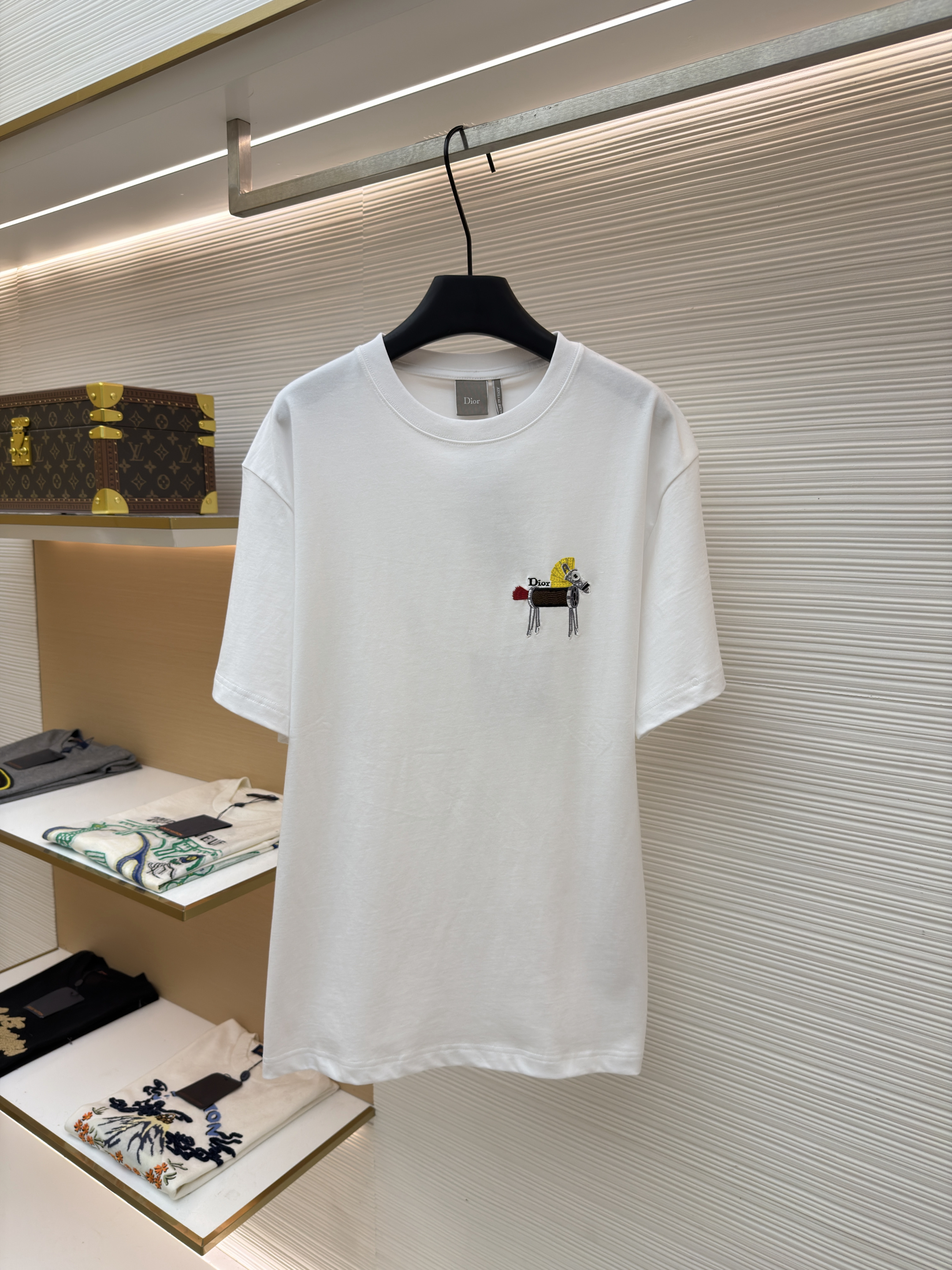 디올 포니 자수 로고 반팔 티셔츠 (X공장)