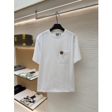 디올 레더 로고 라운드넥 반팔 티셔츠 (X공장)