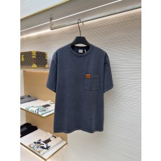 디올 레더 로고 라운드넥 반팔 티셔츠 (X공장)