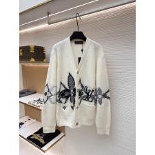 루이비통 패턴 싱글 버튼 가디건 V넥 니트(X공장)