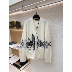 루이비통 패턴 싱글 버튼 가디건 V넥 니트(X공장)