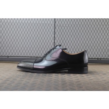 디올 타임리스 로고 프린트 포멀 가죽 슈즈 남성 블랙 