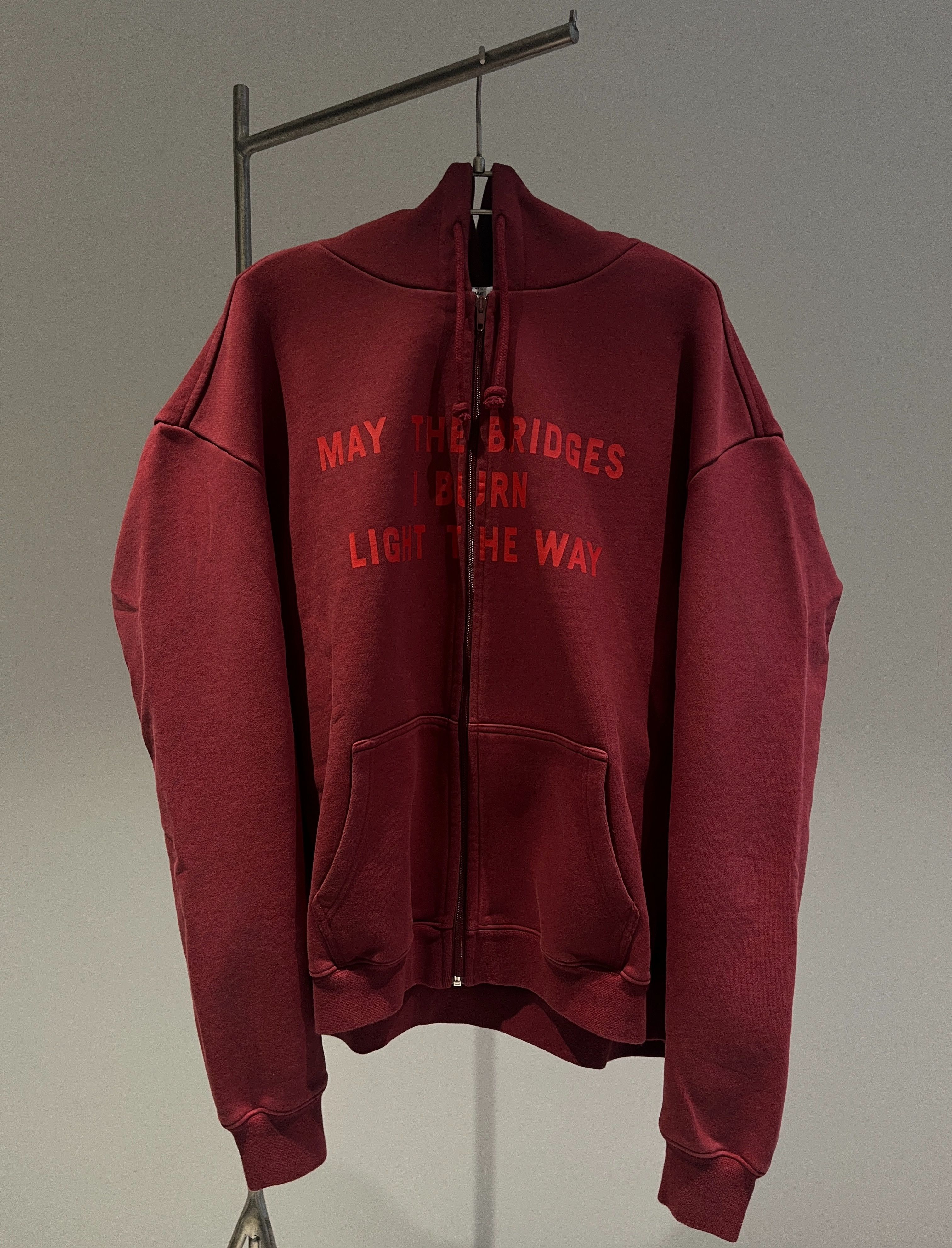 베트멍 브릿지 아이 번 슬로건 집업 후드티