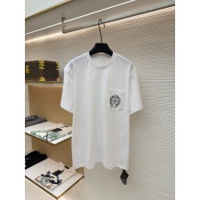 크롬하츠 Chrome Hearts 십자가 플라워 프린트 포켓 반팔 티셔츠