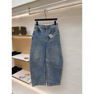 로에베 아나그램 테이퍼드 데님 팬츠