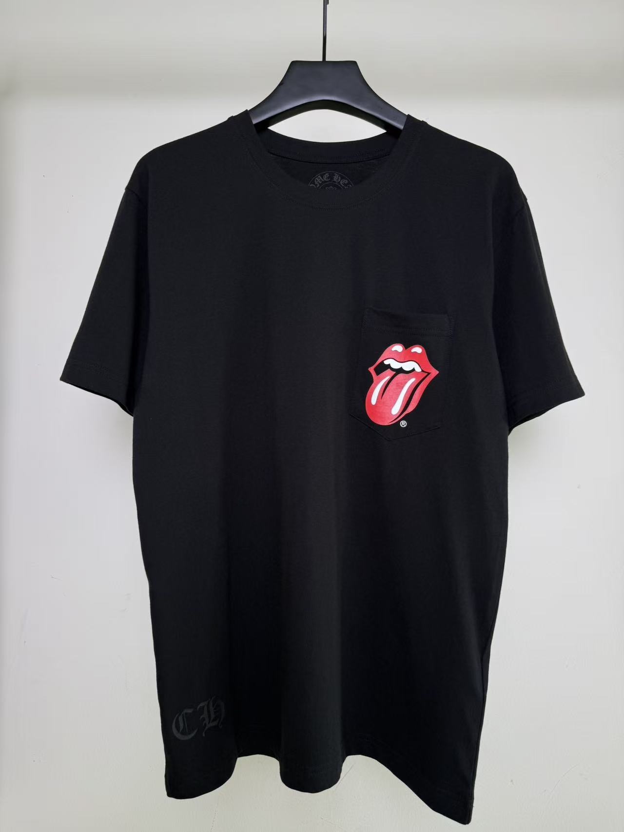 크롬하츠 롤링스톤즈 반팔 티셔츠 블랙 