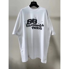 발렌시아가 핸드드로잉 BB 아이콘 반팔 티셔츠