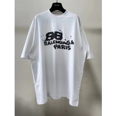발렌시아가 핸드드로잉 BB 아이콘 반팔 티셔츠
