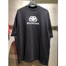발렌시아가 BB 로고 반팔 티셔츠