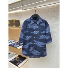 루이뷔통 LOUIS VUITTON 청년 데님 반팔 셔츠 (x공장)