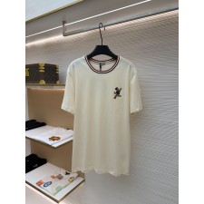몽클레어 로고 패치 자수 코튼 반팔 티셔츠