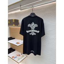 크롬하츠 스카우트 플로럴 스크롤 그래픽 반팔 티셔츠 (X공장)