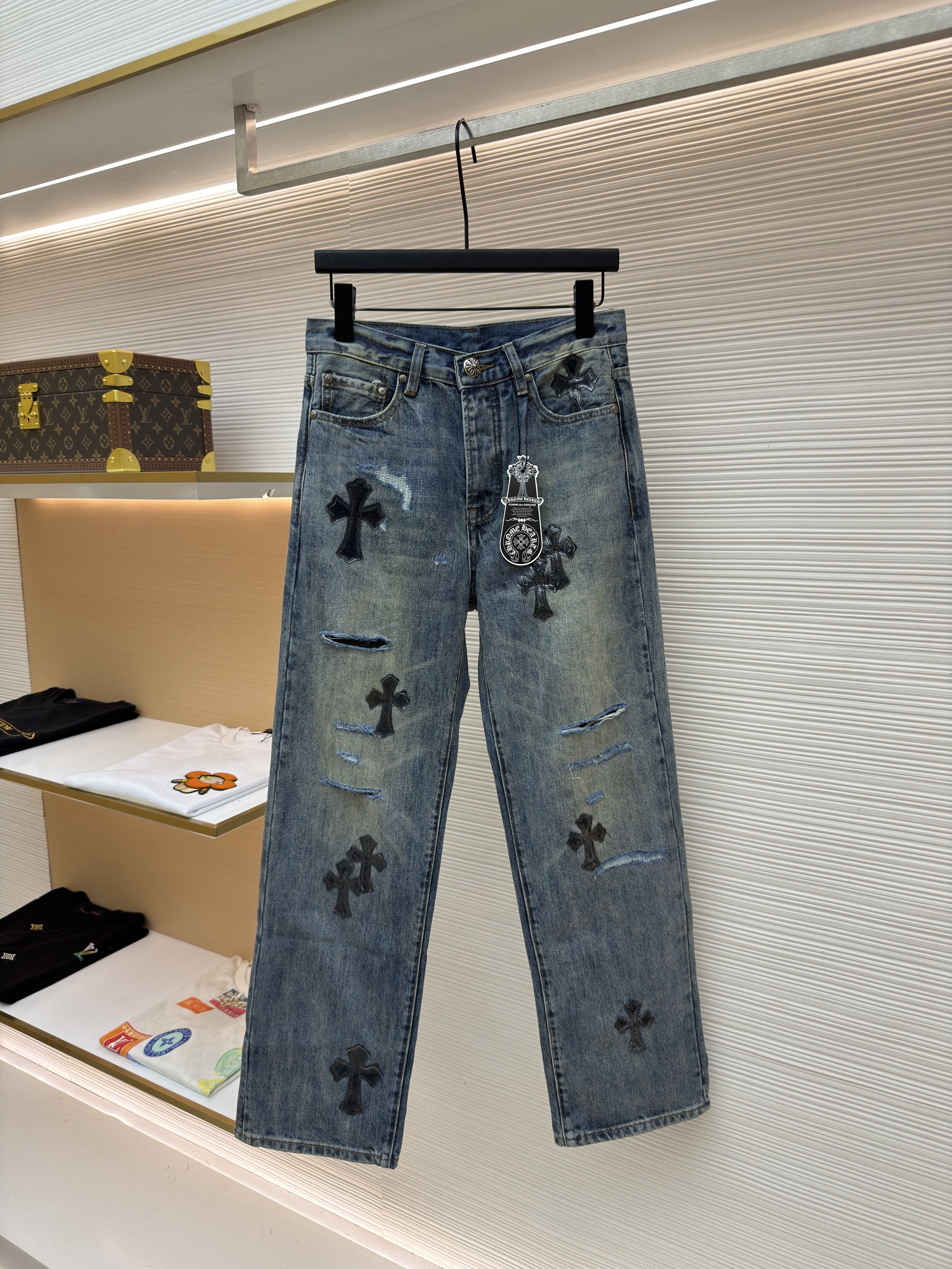 크롬하츠 크로스 디스트로이드 데님 팬츠 (X공장)