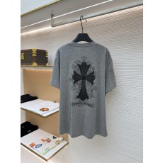 크롬하츠 크로스 플로럴 그래픽 반팔 티셔츠 (X공장)