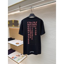 크롬하츠 산스크리트 핑크 레터링 그래픽 반팔 티셔츠 (X공장)
