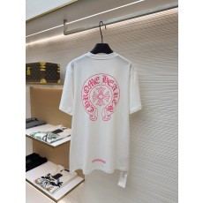 크롬하츠 네온 핑크 호스슈 그래픽 반팔 티셔츠 (X공장)